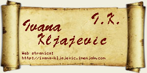 Ivana Kljajević vizit kartica
